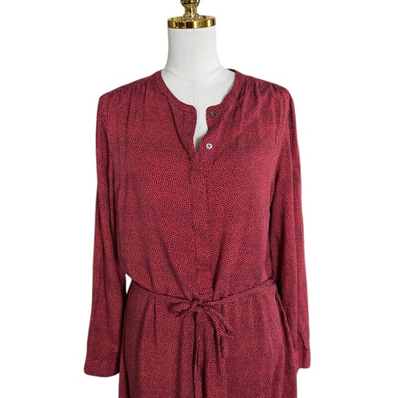 Boden Women’s Red Polka Dots Long Sleeve A-Line Shift Dress Size 14L - Picture 6 of 10